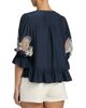 Ramy Brook Women's Berry V-Neck Lace Blouse - 5
