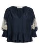 Ramy Brook Women's Berry V-Neck Lace Blouse - 8