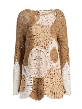 Ramy Brook Women's Carina Colorblocked Crochet Mini Dress