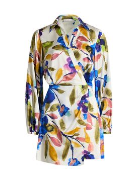 Ramy Brook Women's Carolyn Floral Wrap-Style Minidress