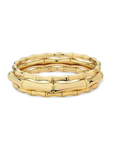 Ramy Brook Women's Chiara 3-Piece Goldtone Bamboo Bangle Set