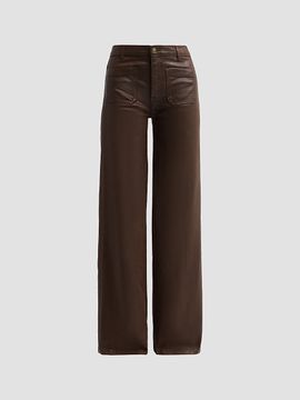 Ramy Brook Women's Cleo Coated Wide-Leg Jeans