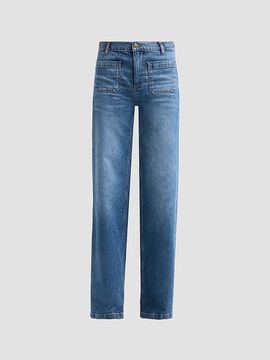 Ramy Brook Women's Cleo Mid-Rise Straight Jeans