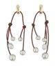 Ramy Brook Women's Corded Pearl Riya Goldtone & Leather Drop Earrings - 1