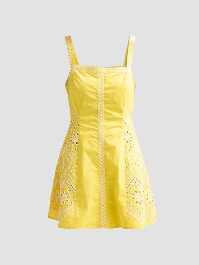 Ramy Brook Women's Fawn Eyelet Embroidered Cotton Mini Dress