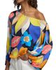 Ramy Brook Women's Hibiscus Marley Satin One-Shoulder Blouse - 6