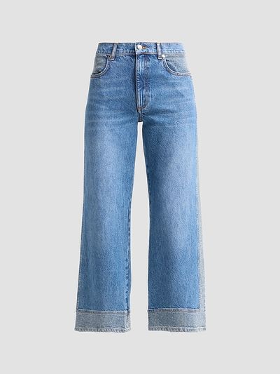 Ramy Brook Women's Leah Rhinestone-Embellished Straight Jeans