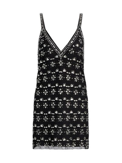 Ramy Brook Women's Lynda Beaded V-Neck Minidress