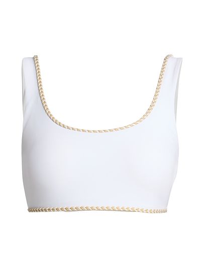 Ramy Brook Women's Maeve Braided-Trim Bikini Top