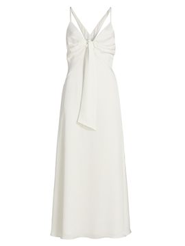 Ramy Brook Women's Mckenzie Plunging V-Neck A-Line Midi-Dress