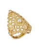 Ramy Brook Women's Medallion Filagree Laya Goldtone & Cubic Zirconia Ring - 5