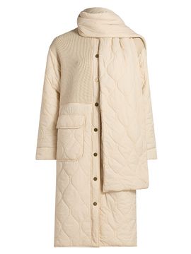 Ramy Brook Women's Melaine Quilted Rib-Knit Scarf Coat