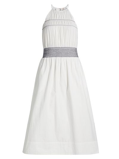 Ramy Brook Women's Melanie Smocked Cotton Midi-Dress