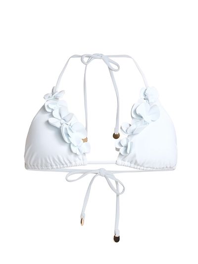 Ramy Brook Women's Nikoleta 3D Flower Triangle Bikini Top