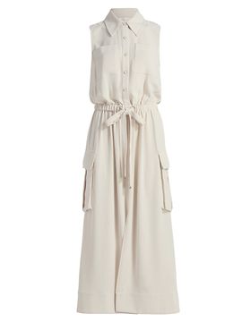 Ramy Brook Women's Payton Drawstring-Waist Sleeveless Midi-Dress