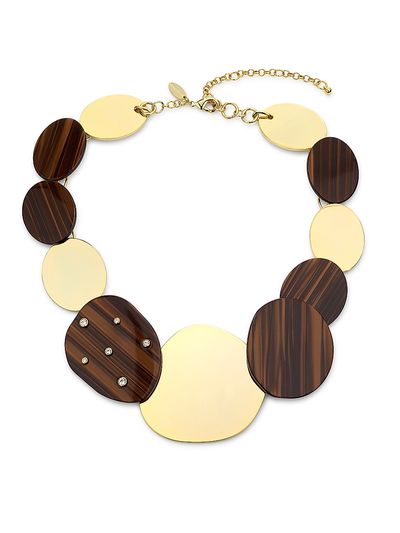 Ramy Brook Women's Polina Goldtone, Resin & Cubic Zirconia Necklace