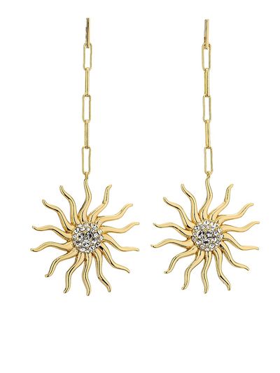 Ramy Brook Women's Serra Goldtone & Cubic Zirconia Sun Drop Earrings