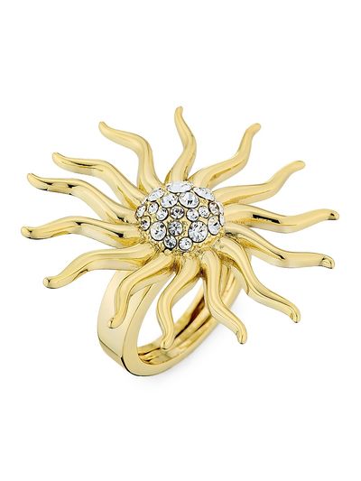 Ramy Brook Women's Serra Goldtone & Cubic Zirconia Sun Ring