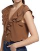 Ramy Brook Women's Stitch Cap-Sleeve Lettie Ruffled Blouse - 6