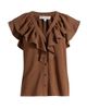 Ramy Brook Women's Stitch Cap-Sleeve Lettie Ruffled Blouse - 8