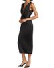 Ramy Brook Women's Talon Satin Plunge Midi-Dress - 4