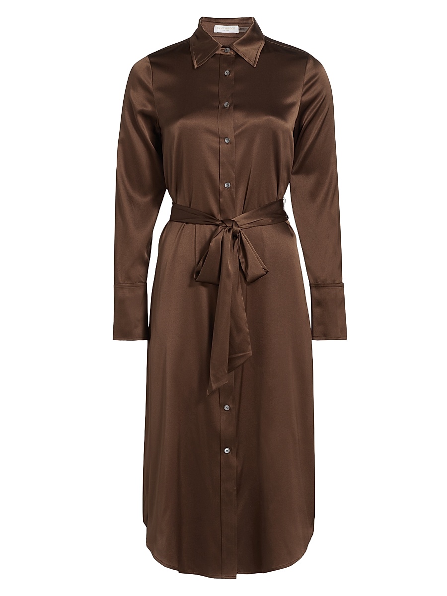 princess polly baby blue dress De La Vali Brown Silentium Gown by De La Vali