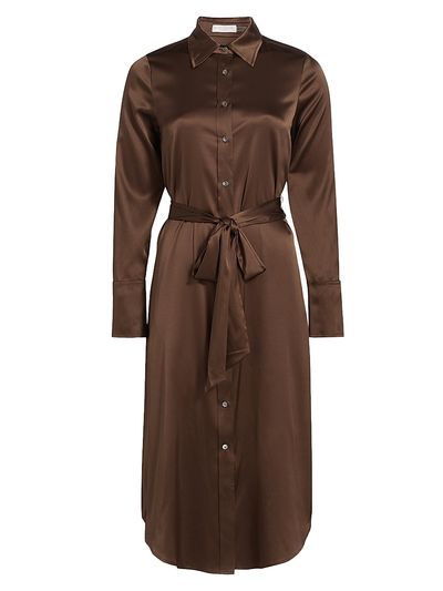 Ramy Brook Women's Victoria Stretch Silk Tie-Waist Shirtdress