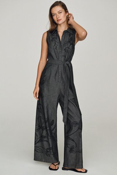 Ranna Gill Denim Wide-Leg Jumpsuit