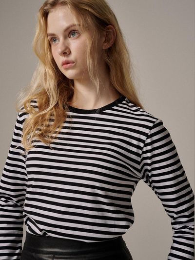 RARE01 Classic Breton T - Shirts - Noir et Blanc