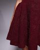 Rare Rare London bandeau dropped pleat side mini dress in red floral jacquard - 2