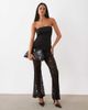 Rare Rare London bandeau lace trouser jumpsuit in black - 1