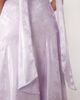 Rare Rare London bandeau scarf detail structured satin floral jacquard maxi dress in lilac-Purple - 4