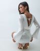 Rare Rare London sequin cowl open back detail shift mini dress in white - 2