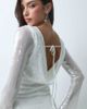 Rare Rare London sequin cowl open back detail shift mini dress in white - 4