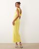 Rare Rare London sequin deep cowl back maxi dress in yellow - 1