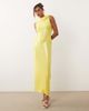 Rare Rare London sequin deep cowl back maxi dress in yellow - 2