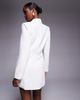 Rare Rare London wrap front blazer mini dress in cream-White - 3
