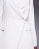 Rare Rare London wrap front blazer mini dress in cream-White - 4