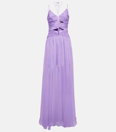 Rasario Rasario Cutout chiffon gown