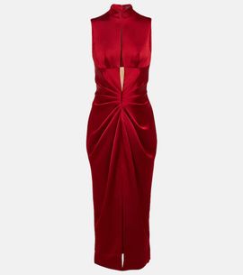 Rasario Rasario Draped cutout midi dress
