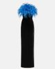 Rasario Rasario Feather-trimmed gown - 1