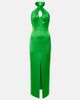 Rasario Rasario Halterneck satin midi dress - 1