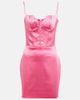 Rasario Rasario Lace-up satin bustier minidress - 1