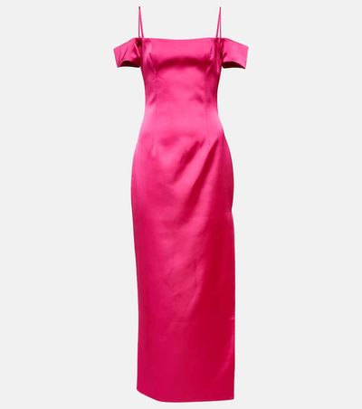 Rasario Rasario Off-shoulder satin gown