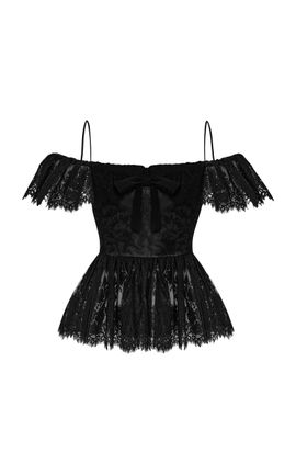 chinese dress ladies Off-the-shoulder lace mini dress white S084N020  RASARIO