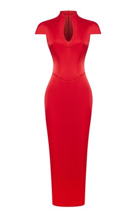 white christmas dresses Lace and Satin Corset Midi Dress 34 (FR) / Pink main image 0