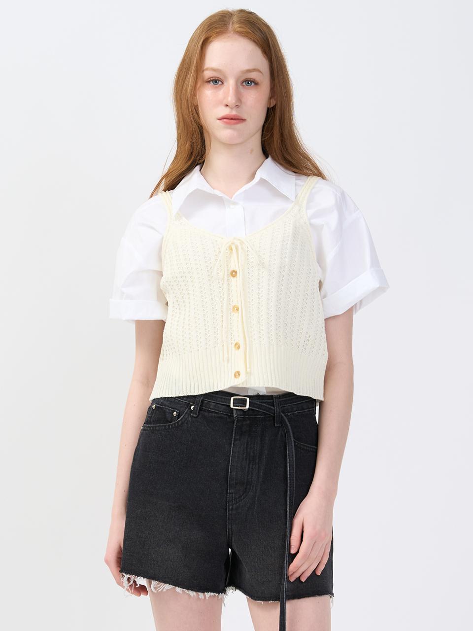 RAVEROUS Button Knit Vest