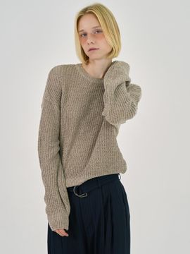 RAVEROUS Hachi Cotton Knit Sweater [Brown]