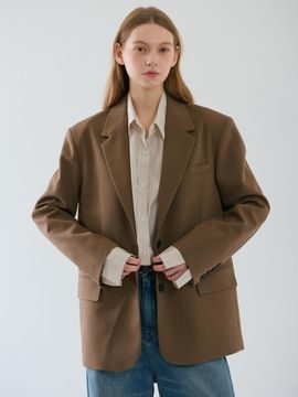 RAVEROUS Oversized Tailored Two-Button Jacket [Brown]
