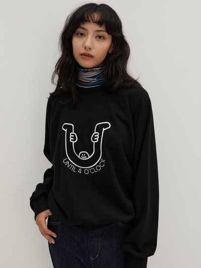 RAVEROUS R Crew Sweatshirts Black